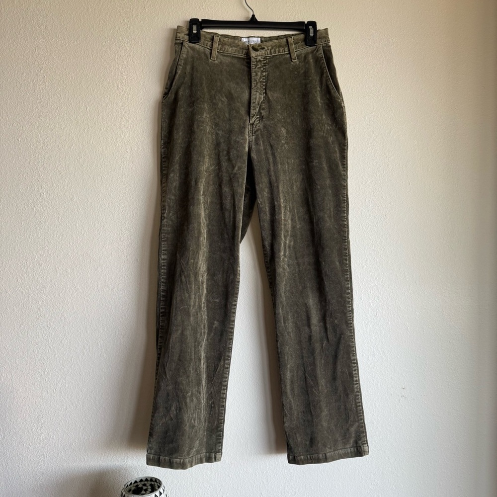 FDJ French Dressing Jeanswear Vintage Olive Green Corduroy Shacket and Pant Set - Picture 8 of 11